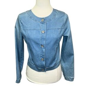 M Made In Italy Casual Light Blue Denim Jacket